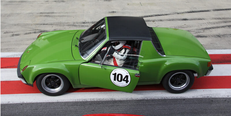 froschgrüner Porsche